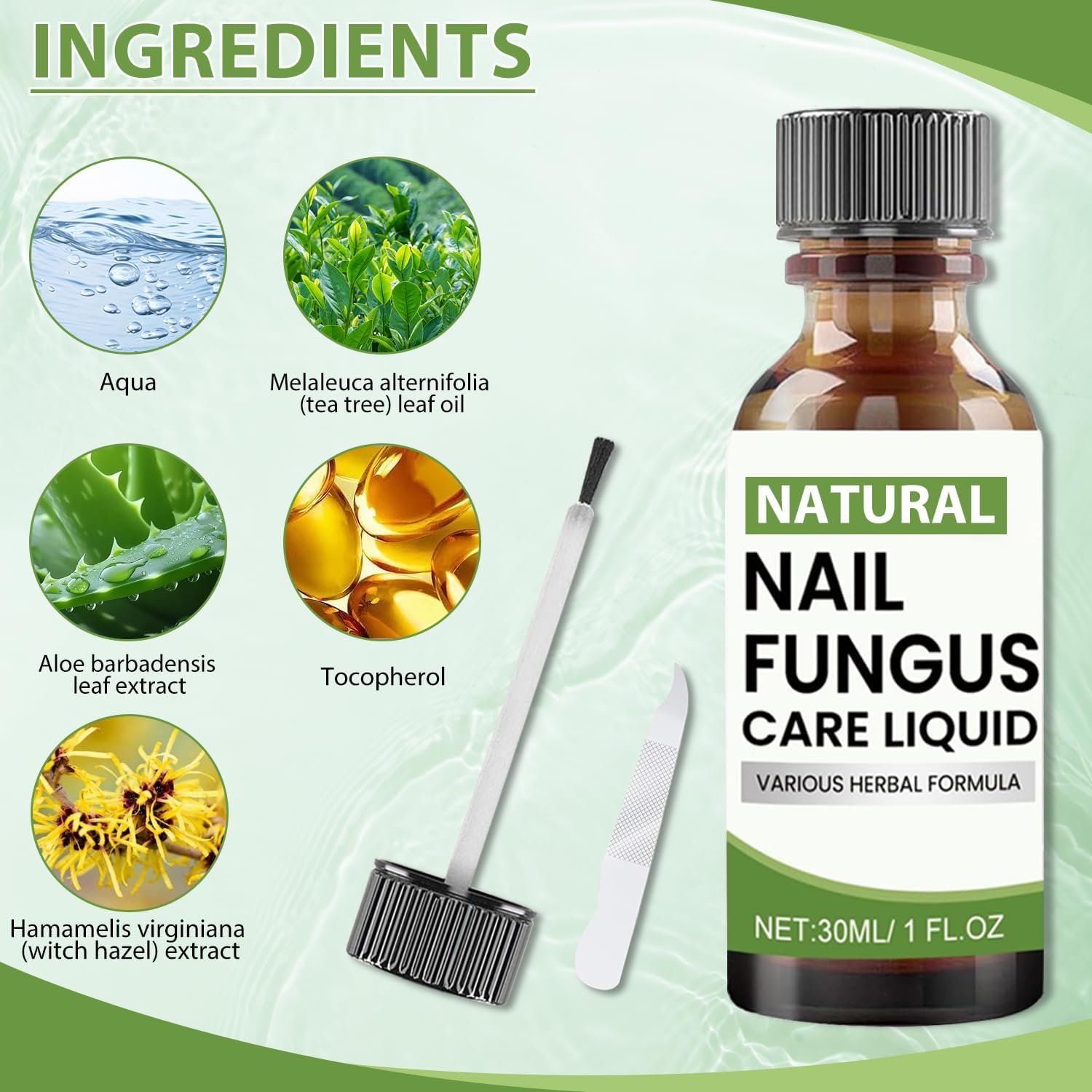 Toenail Fungus Treatment Extra Strength, Nail Fungus Treatment Extra Strength for Thick Nails, Broken, Discolored and Athlete's Foot, Fungus Nail Treatment Soft Brush Head Escalate, Green(30ML) - Image 4