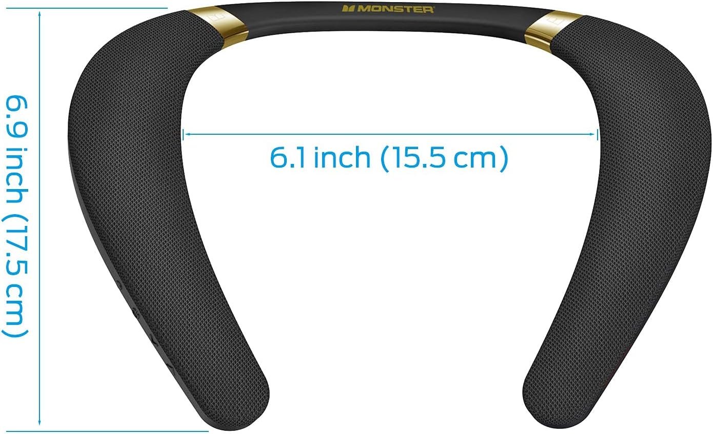 Monster Boomerang Neckband Bluetooth Speaker, Neck Wireless Wearable Speaker with 12H Playtime, True 3D Stereo Sound, Portable Soundwear, IPX7 Waterproof, for Home Sport Outdoor - Image 4