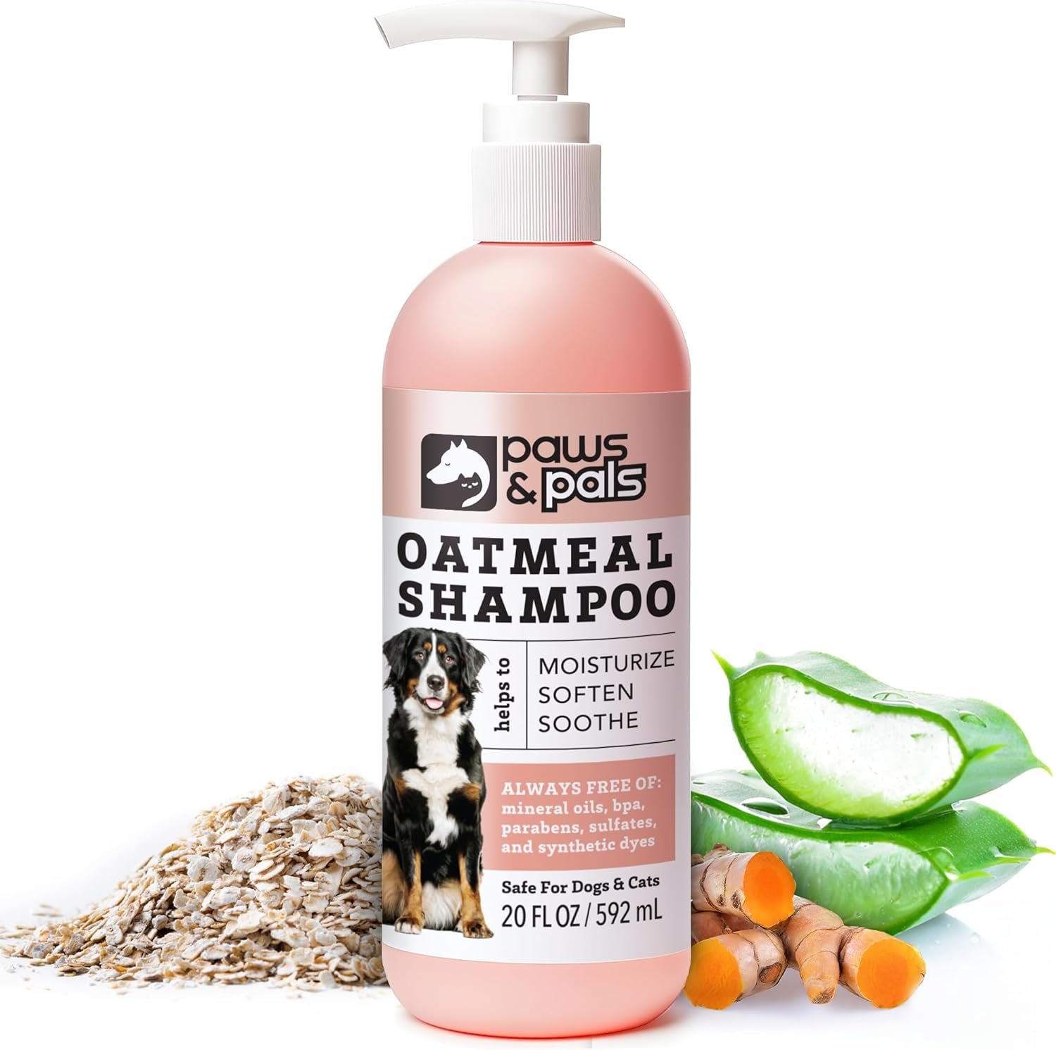 6-in-1 Dog Shampoo and Conditioner for Itchy Skin, Made in USA - 20oz Vet Formula Natural Medicated Best for De-Shedding, Itch Relief, Smelly Odor, Dry Sensitive Skin - Dogs & Cats Oatmeal Pet Wash - Image 2