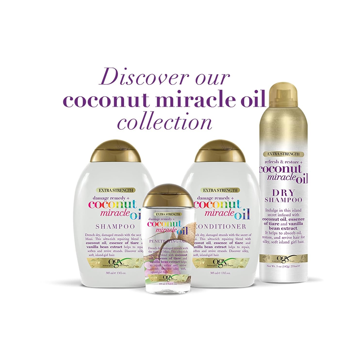 OGX Extra Strength Refresh Restore + Dry Shampoo, Coconut Miracle Oil, 5 Ounce - Image 8