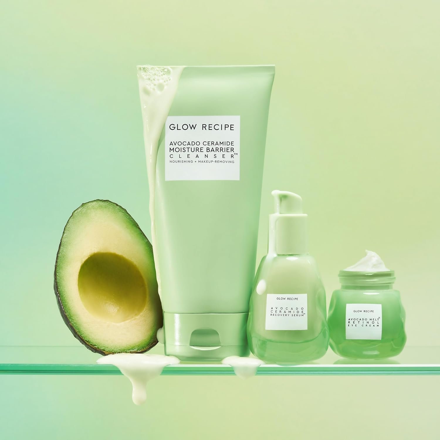 Glow Recipe Avocado Ceramide Moisture Barrier Face Cleanser - Hydrating Facial Cleanser for Dry Skin - Daily Makeup Remover & Gentle Face Wash with Avocado Oil for Skin Barrier Repair (150ml) - Image 8