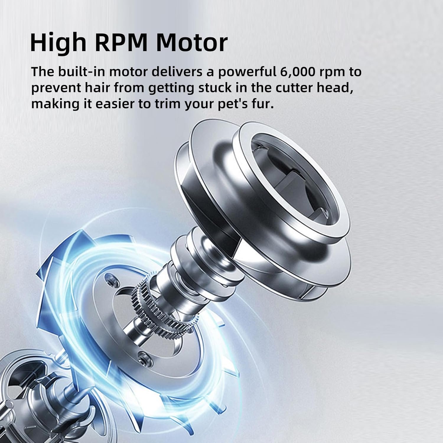 Dog Clippers for Grooming, Dog Grooming Kit, 4 in 1 Rechargeable Dog Grooming Clippers, Low Noise Small Dog Clippers Includes Nail Grinder for Dogs, Cats, Rabbits - Image 5