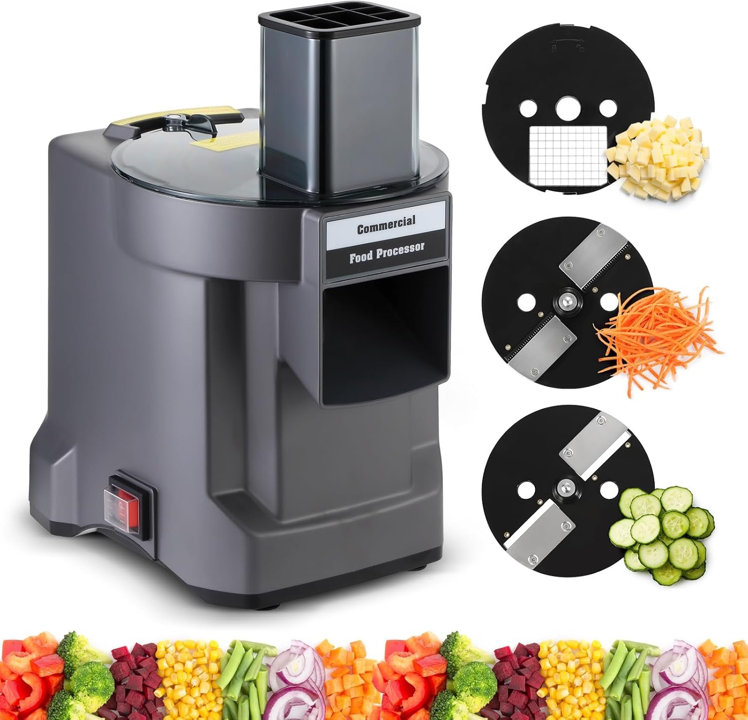 3 in 1 Electric Vegetable Chopper, Multifunctional Chopper Vegetable Cutter Slicer Dicer Machine Automatic Cutter for Onion Shredder Potato Slicer, Veggie Processor Home Use - Image 2