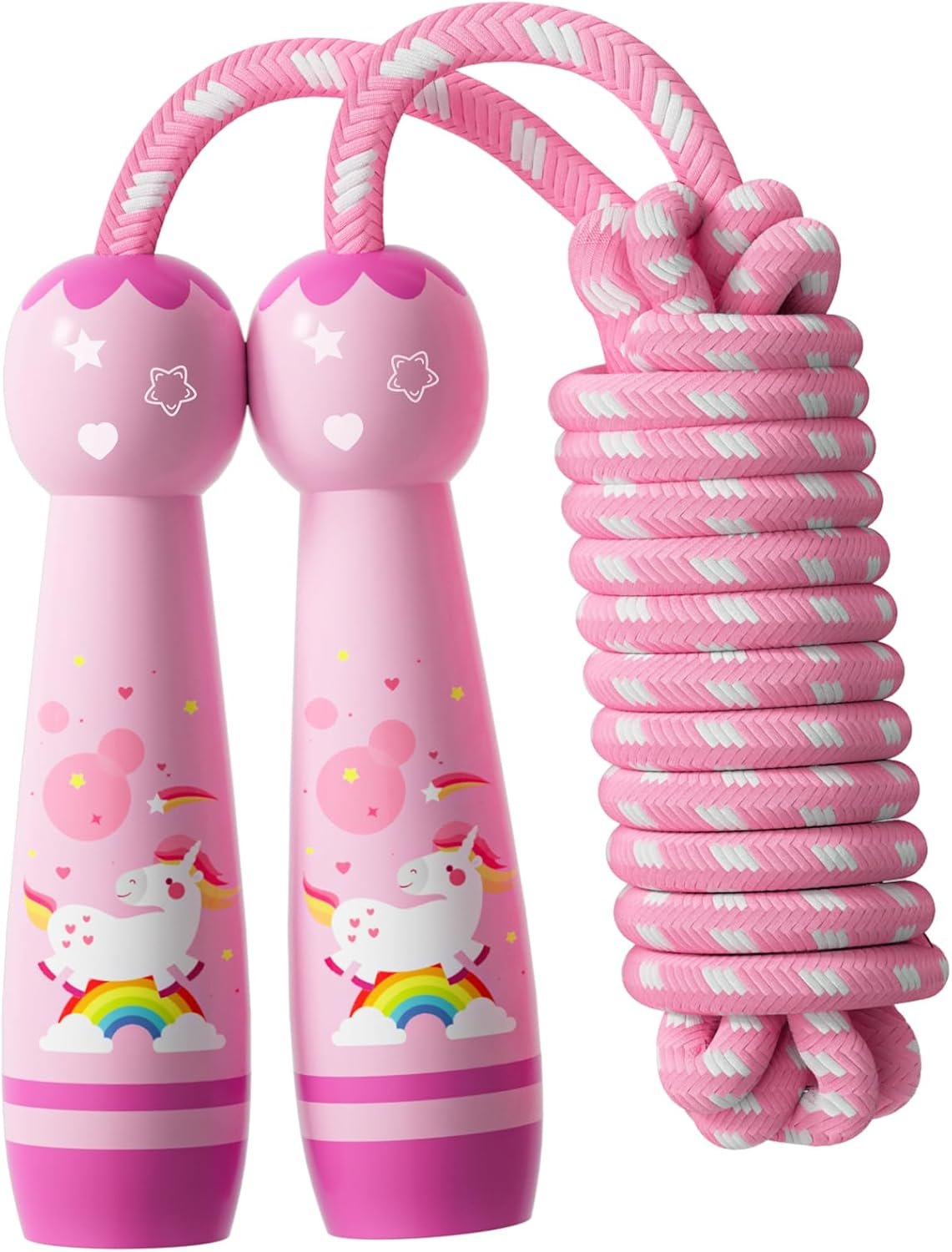 Jump Rope for Kids-Adjustable Cotton Braided Skipping Rope with Wooden Handle for Toddler Fitness Workout Exercise Outdoor Activity - Image 9