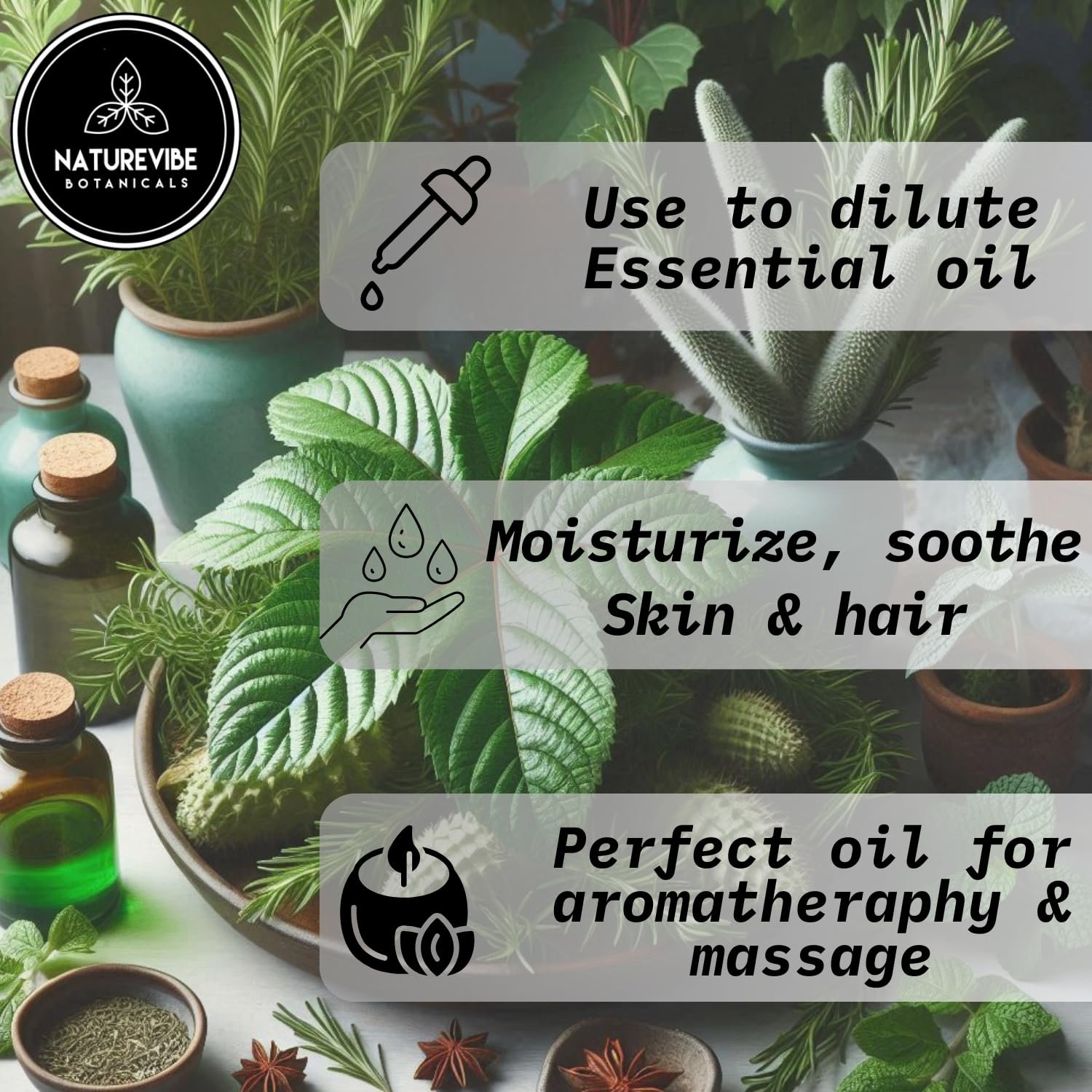 Naturevibe Botanicals Castor with Rosemary and Peppermint Oil 32 Ounces | 100% Pure and Natural | Great for Skin Care and Hair Care - Image 9