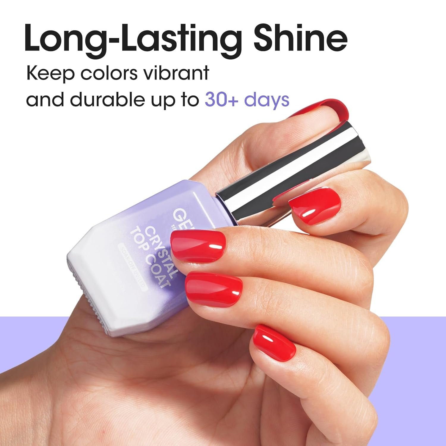 Gellen 18ml Gel Top Coat, Superior High Gloss Shiny Nail Top Coat, Soak off UV LED Drying Polish Finish, Long Lasting Top Coat Gel for Starter Nail Salon at Home DIY Nail Art Manicure - Image 8