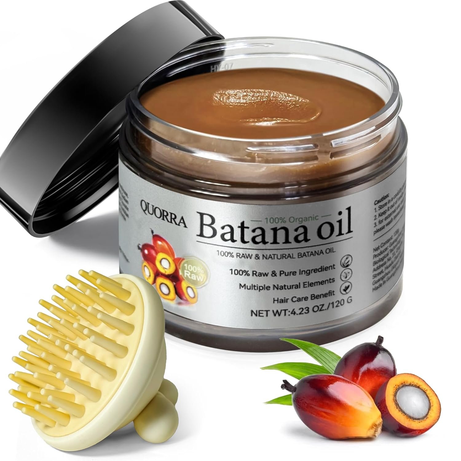 Batana Oil for Hair Growth Dr. Sebi 100% Natural Raw Unrefined and Organic Hair Oil from Honduran Prevent Hair Loss and Promotes Thickness,Restores Damaged Hair for Men & Women - Image 2