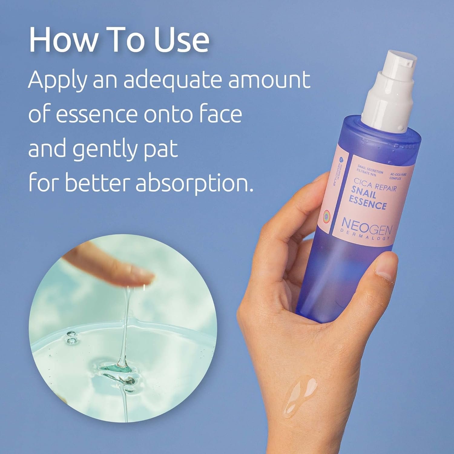 Neogen DERMALOGY CICA Repair Snail Essence (100ml, 3.38 fl.oz) - Image 4