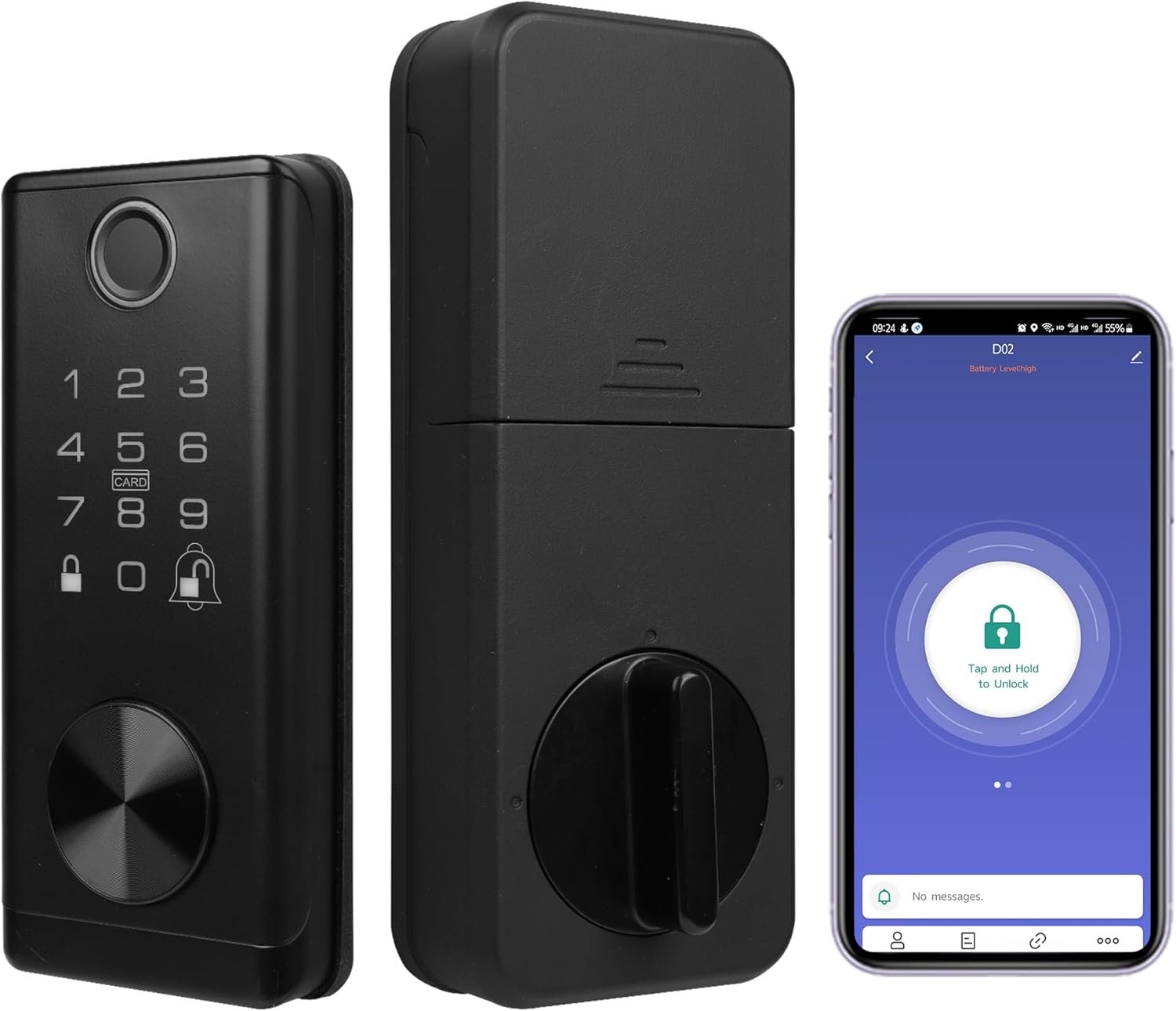 GOLDENKEY Fingerprint Door Lock, Electronic Deadbolt,Keyless Door Lock,Biometric Door Lock,Keypad Entry Door Lock,Passcode Code Door Lock Digital Door Lock - Image 2