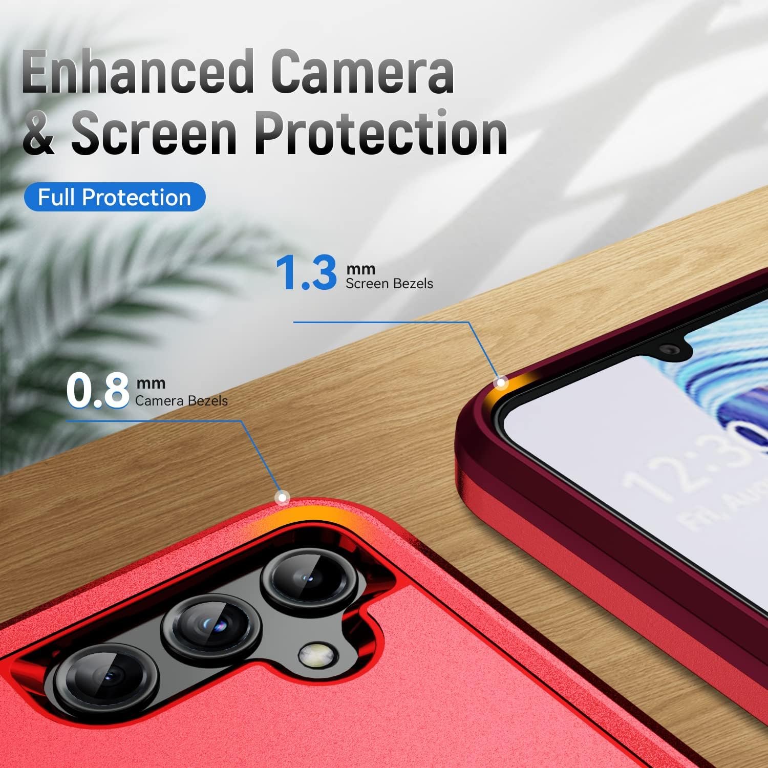 for Samsung Galaxy A14 5G Case with Kickstand Ring Rugged Protective Military Grade Shockproof Case for Galaxy A14 5G Phone Case (Red) - Image 6