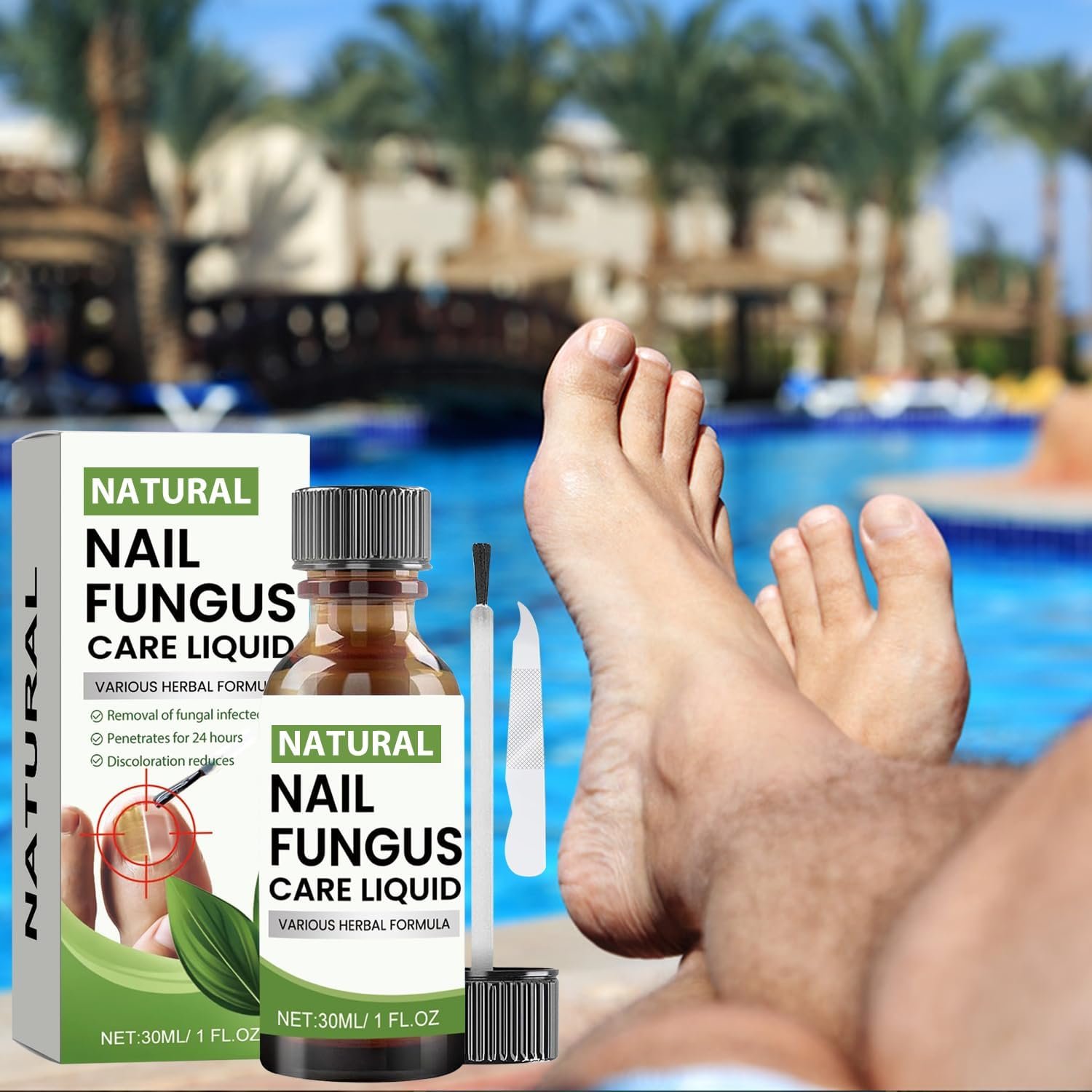 Toenail Fungus Treatment Extra Strength, Nail Fungus Treatment Extra Strength for Thick Nails, Broken, Discolored and Athlete's Foot, Fungus Nail Treatment Soft Brush Head Escalate, Green(30ML) - Image 8