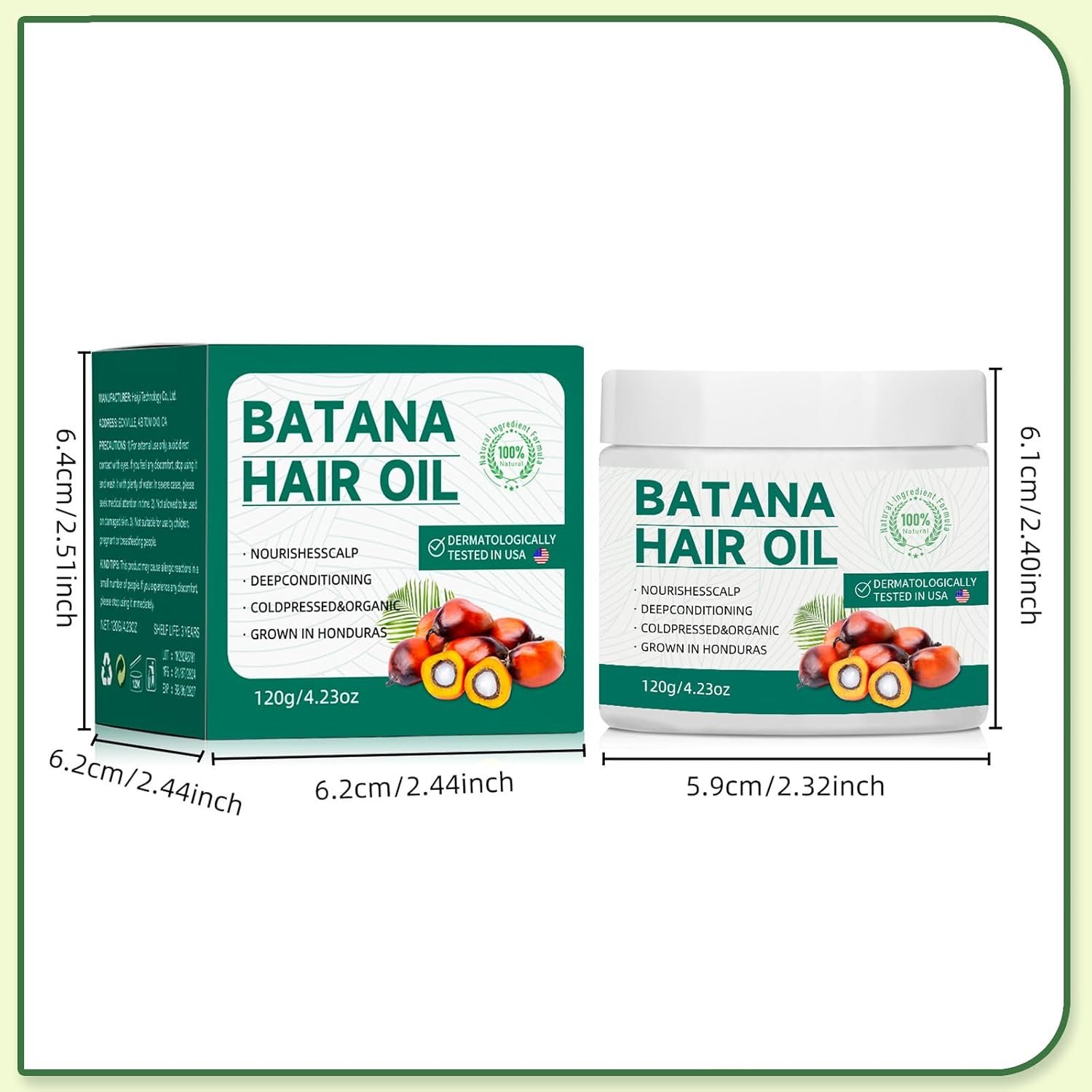 2PCS Raw Batana oil for hair growth : 100% Pure Natural,organic - Prevent Hair Loss - Enhances hair shine and Thickness in Men & Women - Image 3