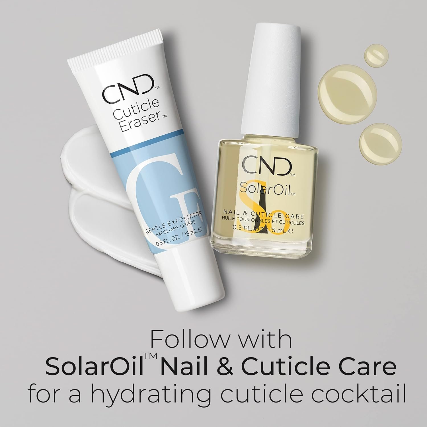 CND Cuticle Couple, SolarOil + Cuticle Eraser, Natural Blend Oils, Moisturizes and Conditions Skin, Gentle Exfoliator, 0.5 fl oz. - Image 10