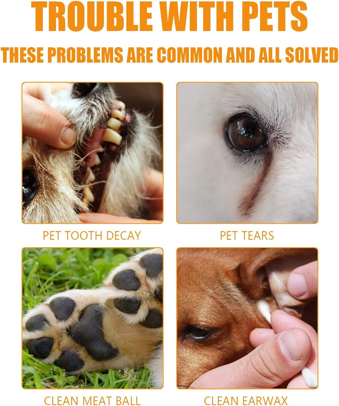 Pet Dental Fingers Wipes, Dog Teeth Cleaning Finger Cots,50 Wipes Oral Wipes Pads for Dogs and Cats - Optimize Oral Health Reduces Plaque, Freshens Breath - Image 4