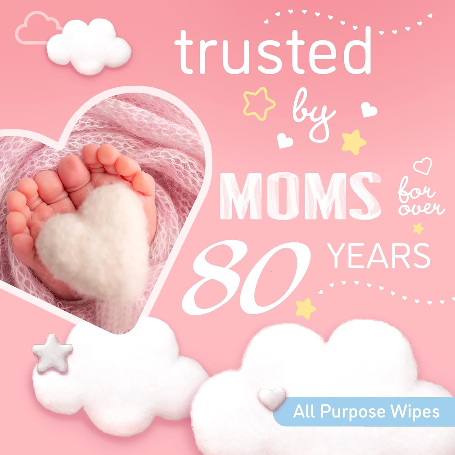 Dreft Multi-Surface All-Purpose Gentle Cleaning Wipes for Baby Toys, Car Seat, High Chair & More, 70 Count (Pack of 4) - Image 6