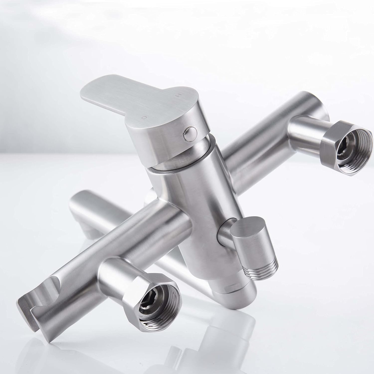 Wall Mounted Faucet Kitchen, 8 inch 360° rotatable Kitchen Faucet, with Heat-Resistant Spray Gun Easy Installation Wall Mount Kitchen Faucet,spout Length 23cm, Brushed Nickel - Image 8