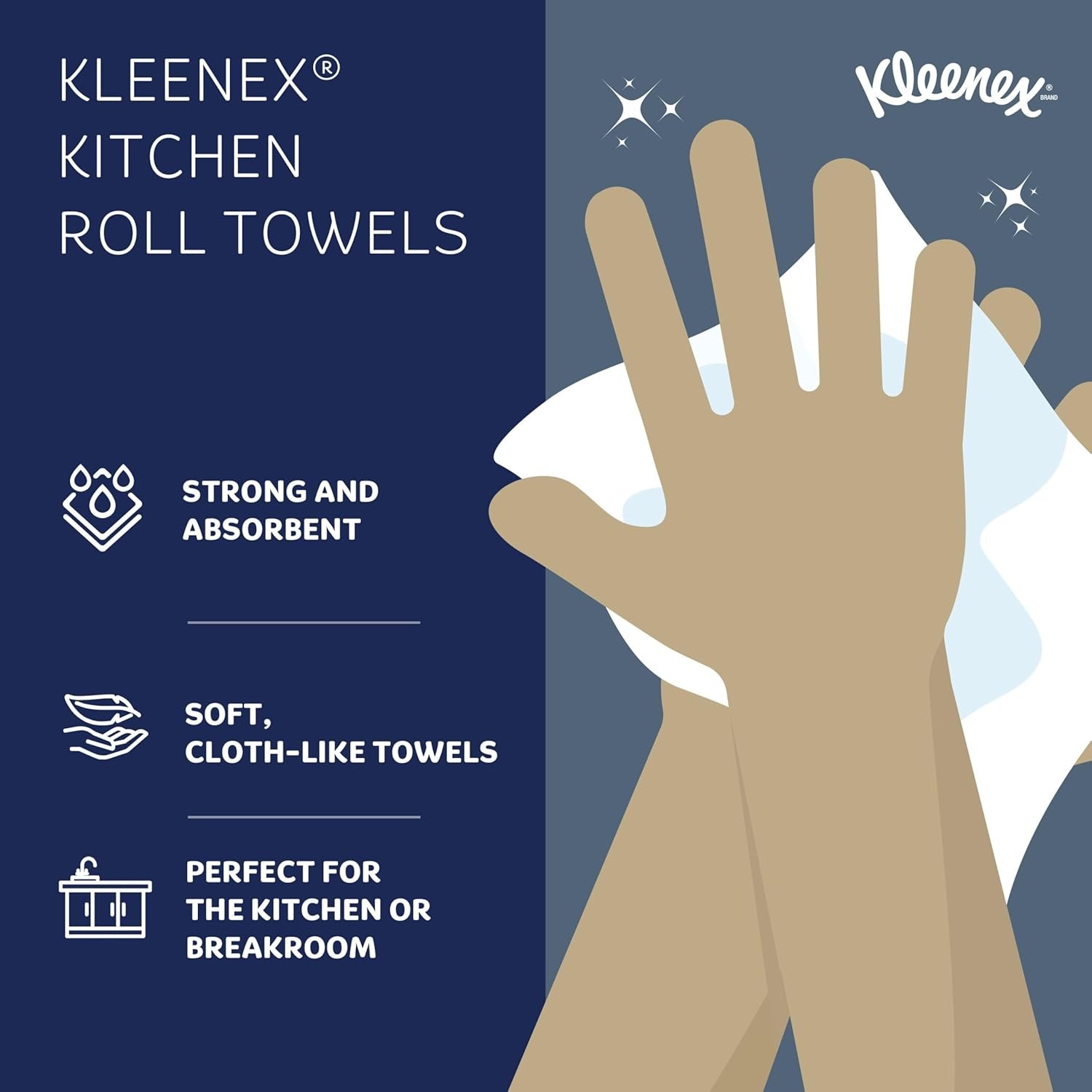 Kleenex® Premier Kitchen Paper Towels (13964), Cloth-Like Softness, White, (24 Rolls/Case, 70 Sheets/Roll, 1,680 Sheets/Case) - Image 10