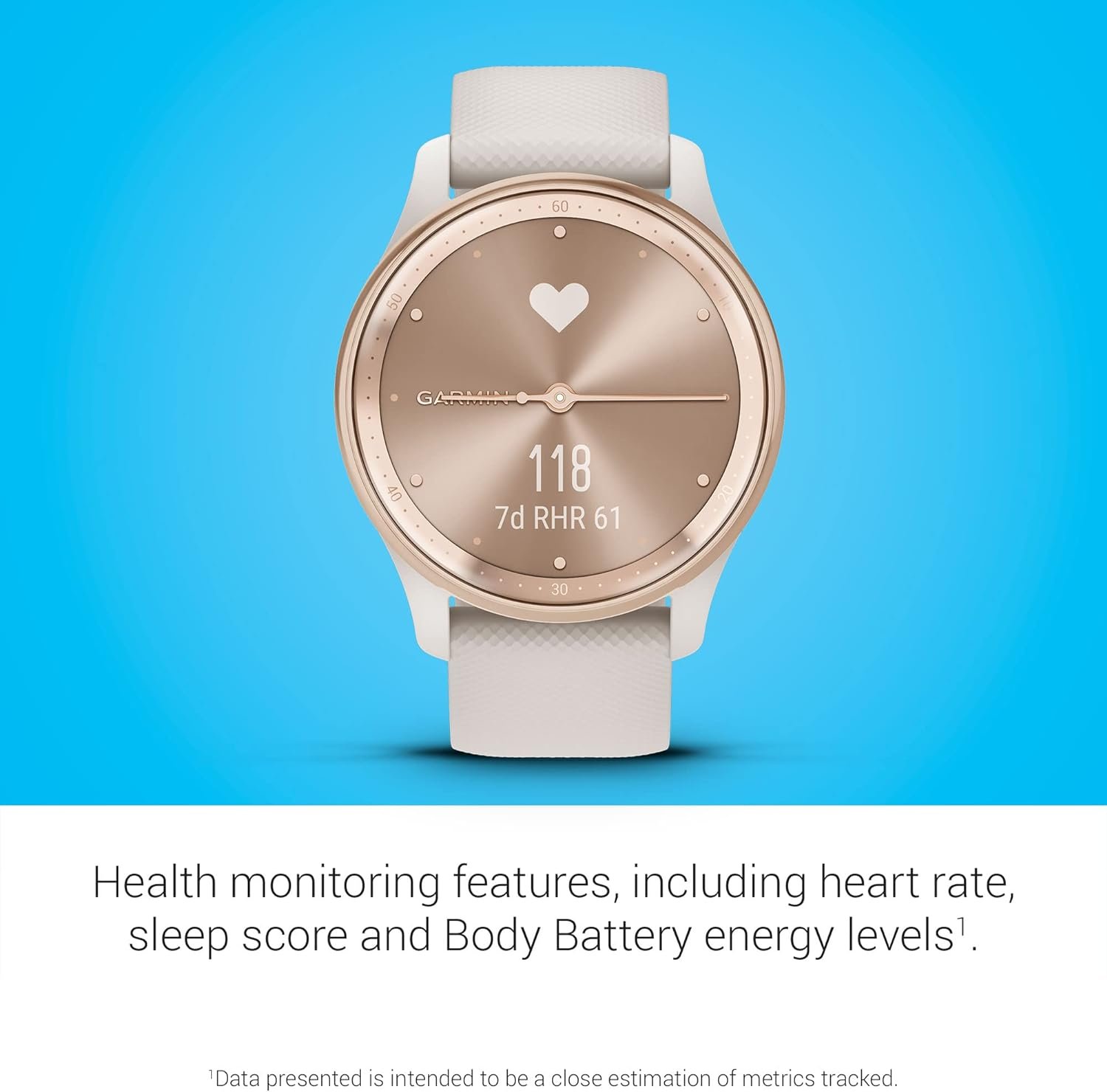 Garmin Vivomove Trend, Stylish Hybrid Smartwatch, Long-Lasting Battery Life, Dynamic Watch Hands and Touchscreen Display, Black (Renewed), Adjustable - Image 6