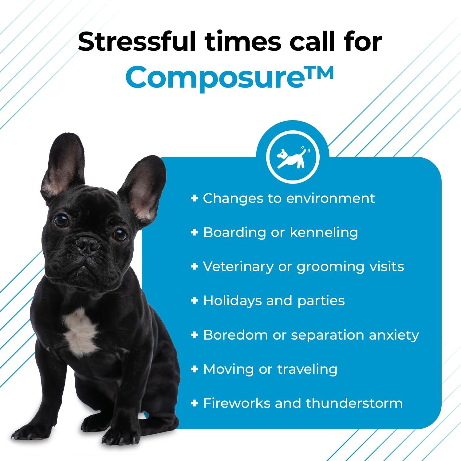 VETRISCIENCE Composure Calming Treats for Small Dogs and Puppies Anxiety, Separation Stress, Thunder and Barking - Yummy Chews Pets Love, 30 Chews - Image 4