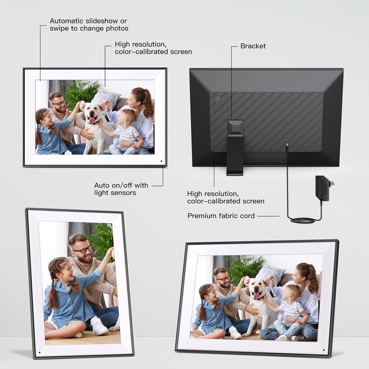 Smart Digital-Photo-Frame 10.1" Digital Picture-Frame - IPS Touch Screen, Auto-Rotate, Slideshow, Load Photo Video from Phone to 32GB Digital Frame Via App Email, Free Cloud Storage, Gift for Mom Dad - Image 9
