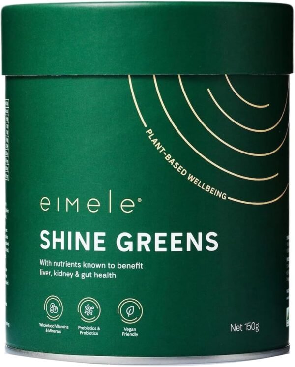 | Shine Greens | Plant-Based Superfood Greens Powder for Gut Health | Supports Energy, Digestion & Immunity | Packed with Antioxidants, Essential Nutrients & Probiotics | 42 Servings (5.29oz) - Image 2