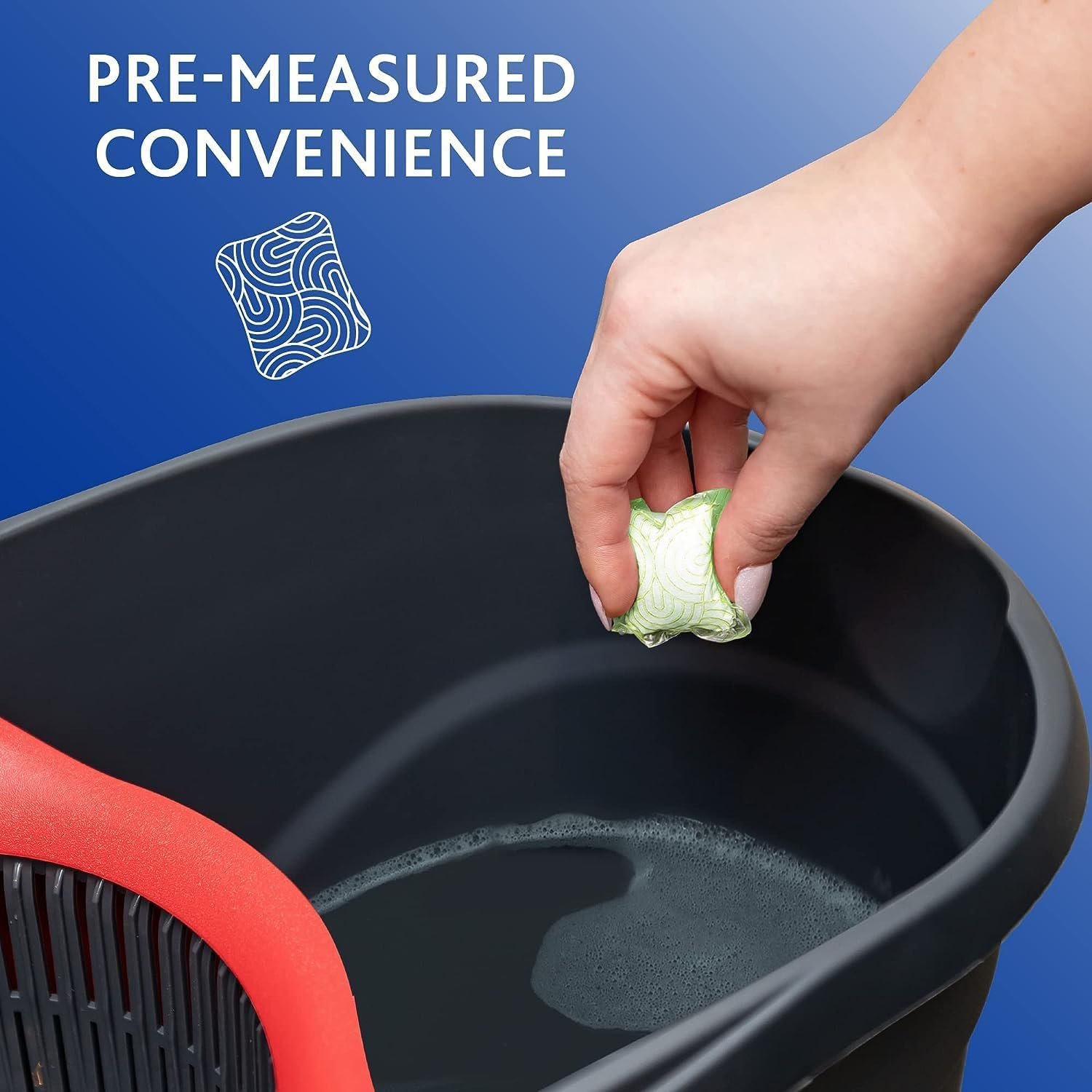 O-Cedar Quickwring Bucket & MF Cloth Mop + 1 Citrus PAC (Variety Pack) - Image 4