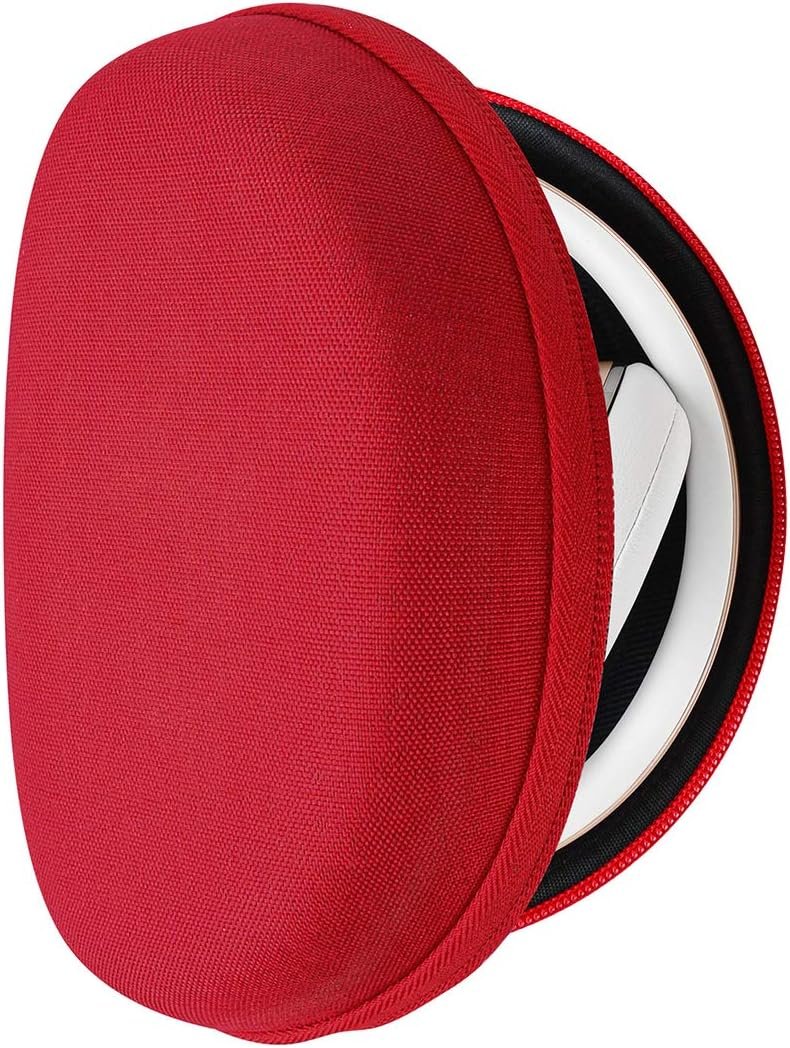 Geekria Shield Headphones Case Compatible with Beats Solo 4, Solo 3, Solo 2, Solo Pro Wireless, Solo HD Case, Replacement Hard Shell Travel Carrying Bag with Cable Storage (Red) - Image 2