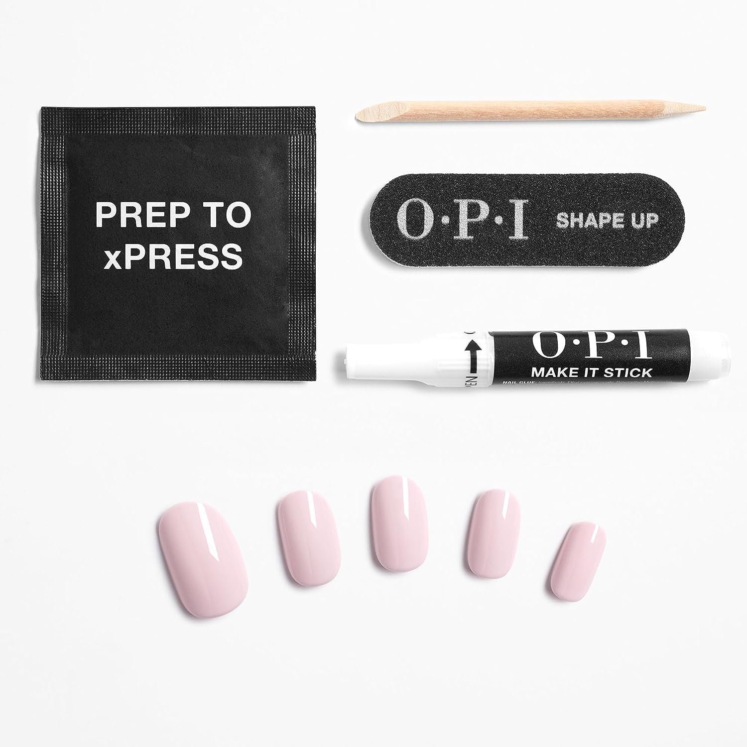 Bundle of OPI xPress/On Press On Nails, With Nail Glue, Short Neutral Nails, Don't Bossa Nova Me Around + OPI Nail Envy, Nail Strengthening Treatment, Vegan Formula, 0.5 fl oz - Image 3