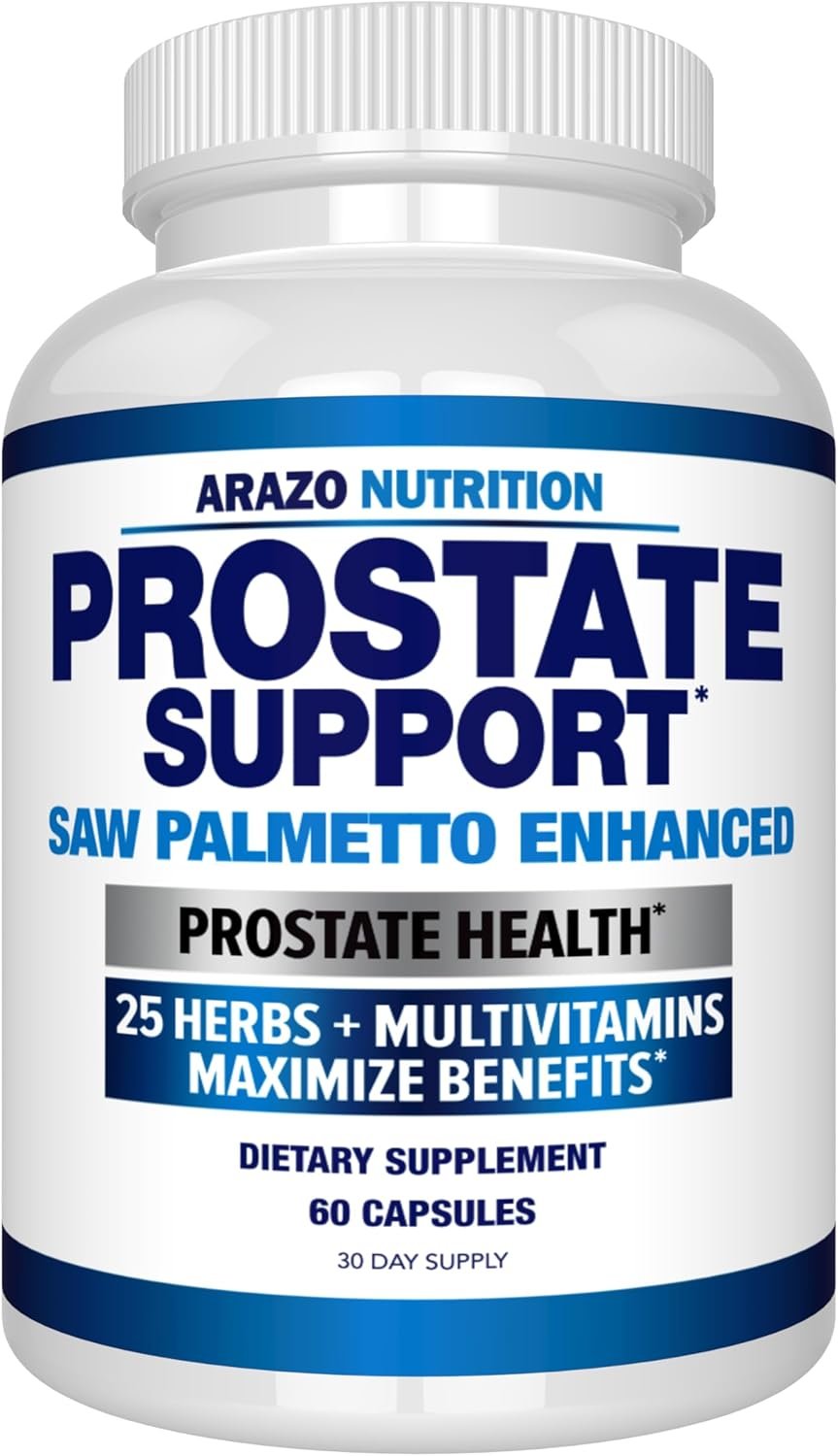 Arazo Nutrition Prostate Supplement - Saw Palmetto + 25 Herbs - Reduce Frequent Urination, Reduce Hair Loss, Support Stamina – Single Homeopathic Herbal Extract Health Supplements - Capsule or Pill - Image 2