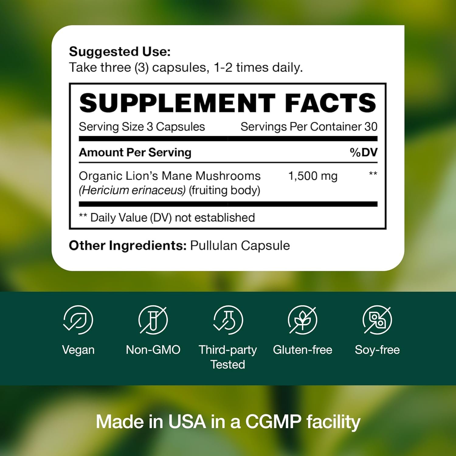 Fresh Nutrition Organic Lions Mane Mushroom Capsules - Strongest DNA Verified Formula - Rich in Alpha Glucan - Powerful Superfood Supplement - Brain, Immune System Benefits - Vegan Friendly - Image 8