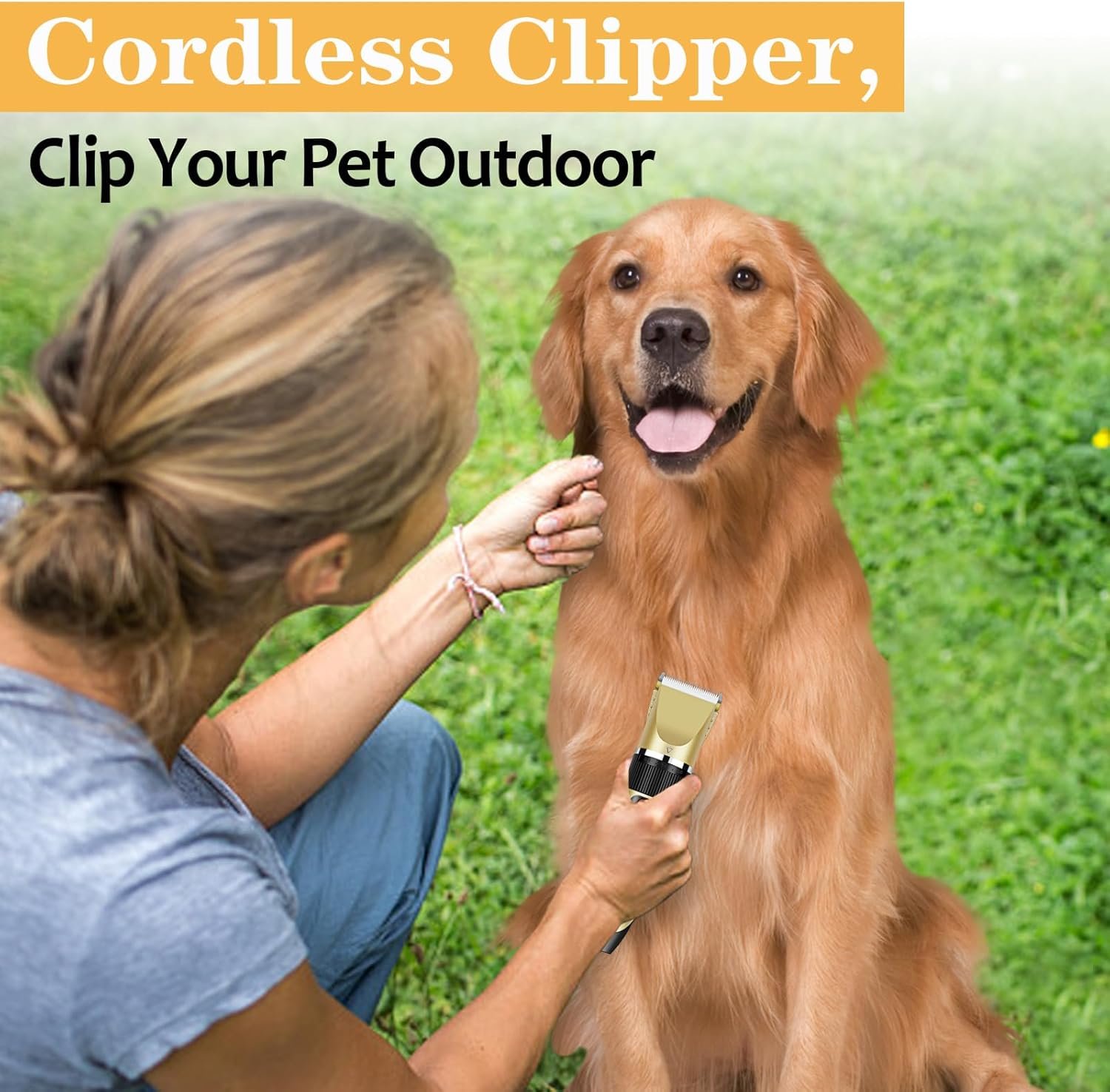 Gufamily Dog Clippers Low Noise Dog Shaver Cordless Cat Trimmer Quiet Dog Grooming Clippers Professional Pet Hair Grooming Kit with Pet Nail Clipper for Dogs Cats - Image 7