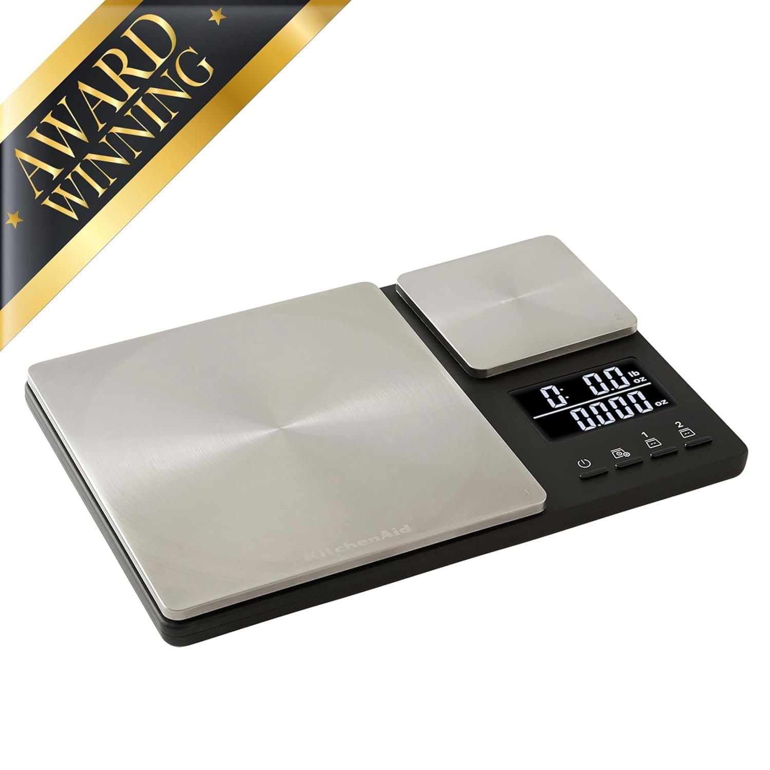 KitchenAid KQ909 Dual Platform Digital Kitchen and Food Scale, 11 pound capacity and Precision 16oz capacity, Black with Stainless Steel - Image 3