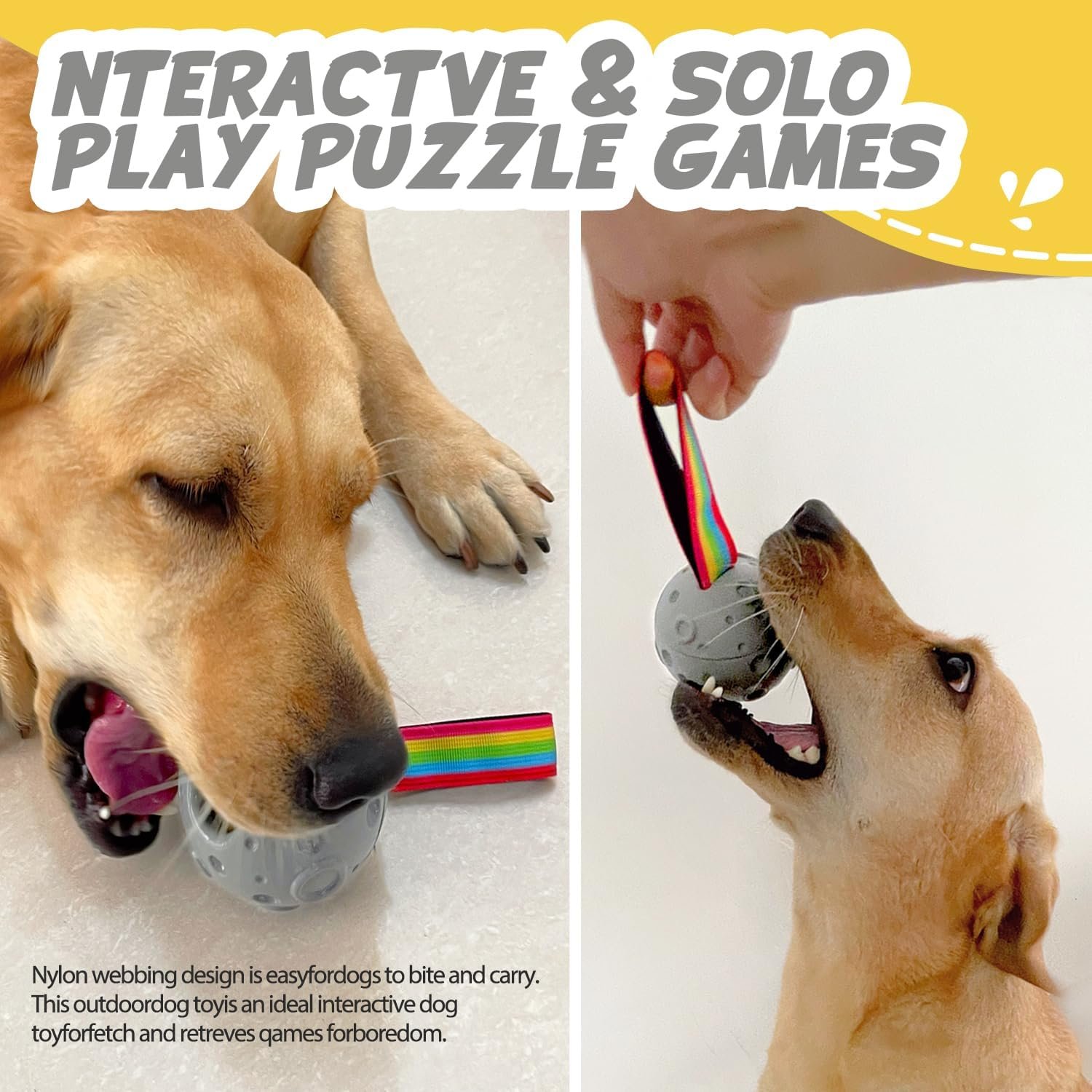 Dog Toys,Dog Puzzle Toys to Keep Them Busy,Dog Ball Toys for 20-80Lbs,Treat Dispensing Dog Toys,Dog Treat Dispenser,Freezable Fillable Dog Food Toys,Large Interactive Rubber Dog Chew Toys - Image 7