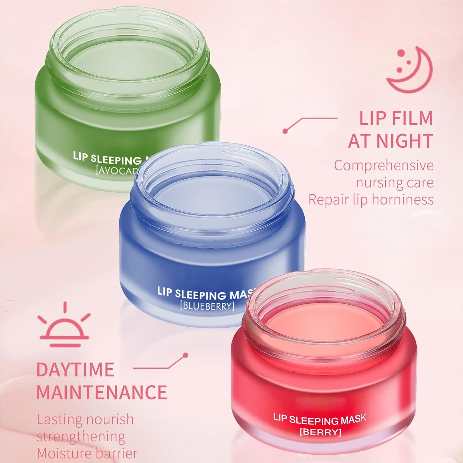 Lip Sleeping Mask for Dry Chapped Lips, Blueberry Overnight Lip Mask, Moisturizing Lip Mask Improves Dryness, Long Lasting Nourishing, Reduce Lip Wrinkles & Fine Lines, Night Time Lip Mask for Women - Image 7