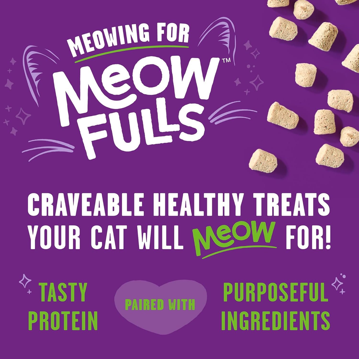 Stella & Chewy's Meowfulls Freeze Dried Cat Treats Turkey & Duck Recipe, 1.5 oz Bag - Image 3