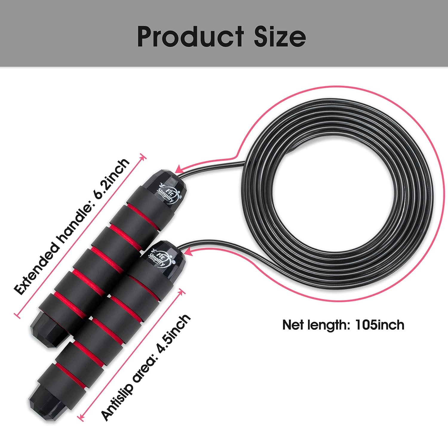 Fit Simplify Skipping Rope with Ball Bearings - Image 5