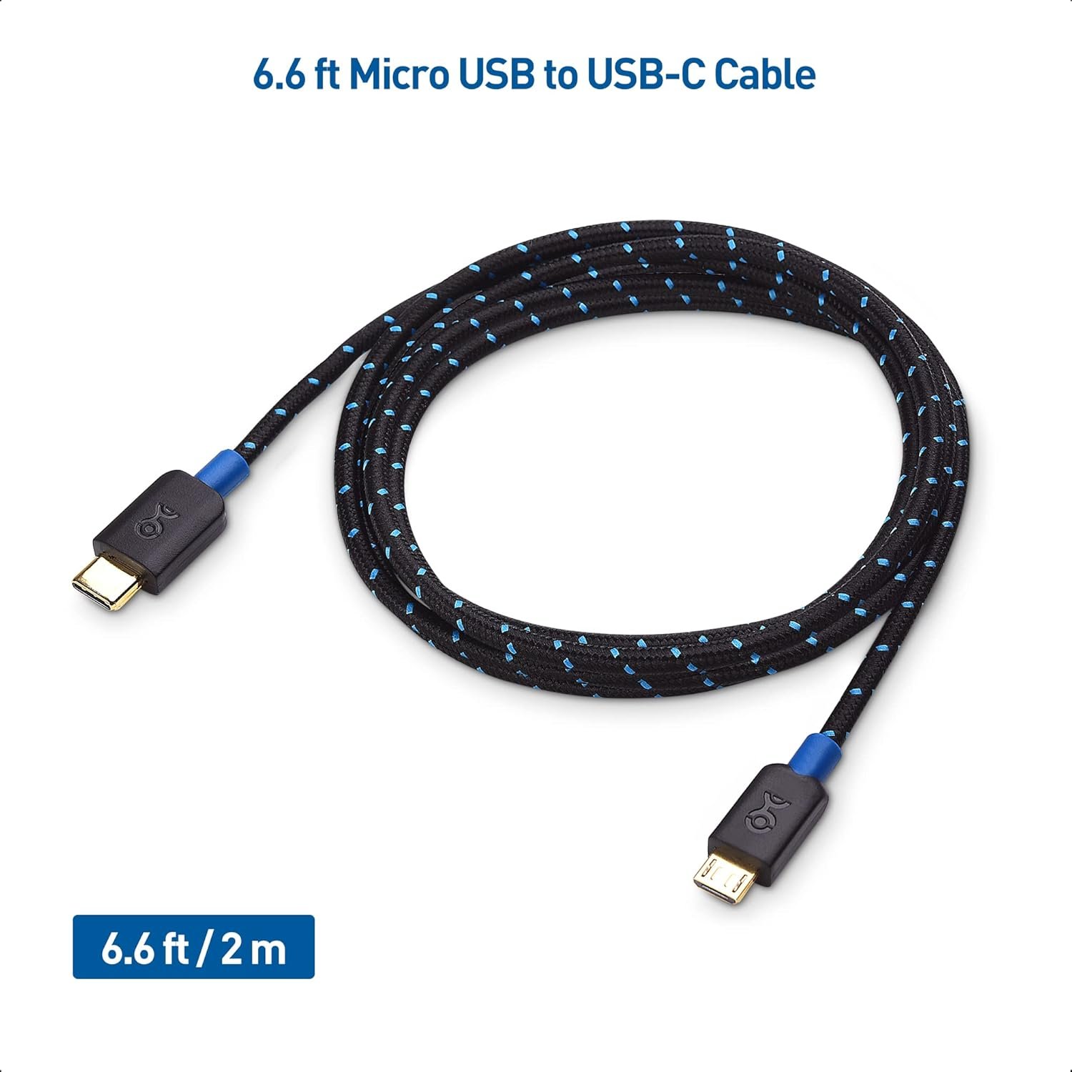 Cable Matters Braided USB C to Micro USB Cable 6.6 ft (Micro USB to USB-C Cable, USB Type C to Micro USB Cable) Black - Image 8