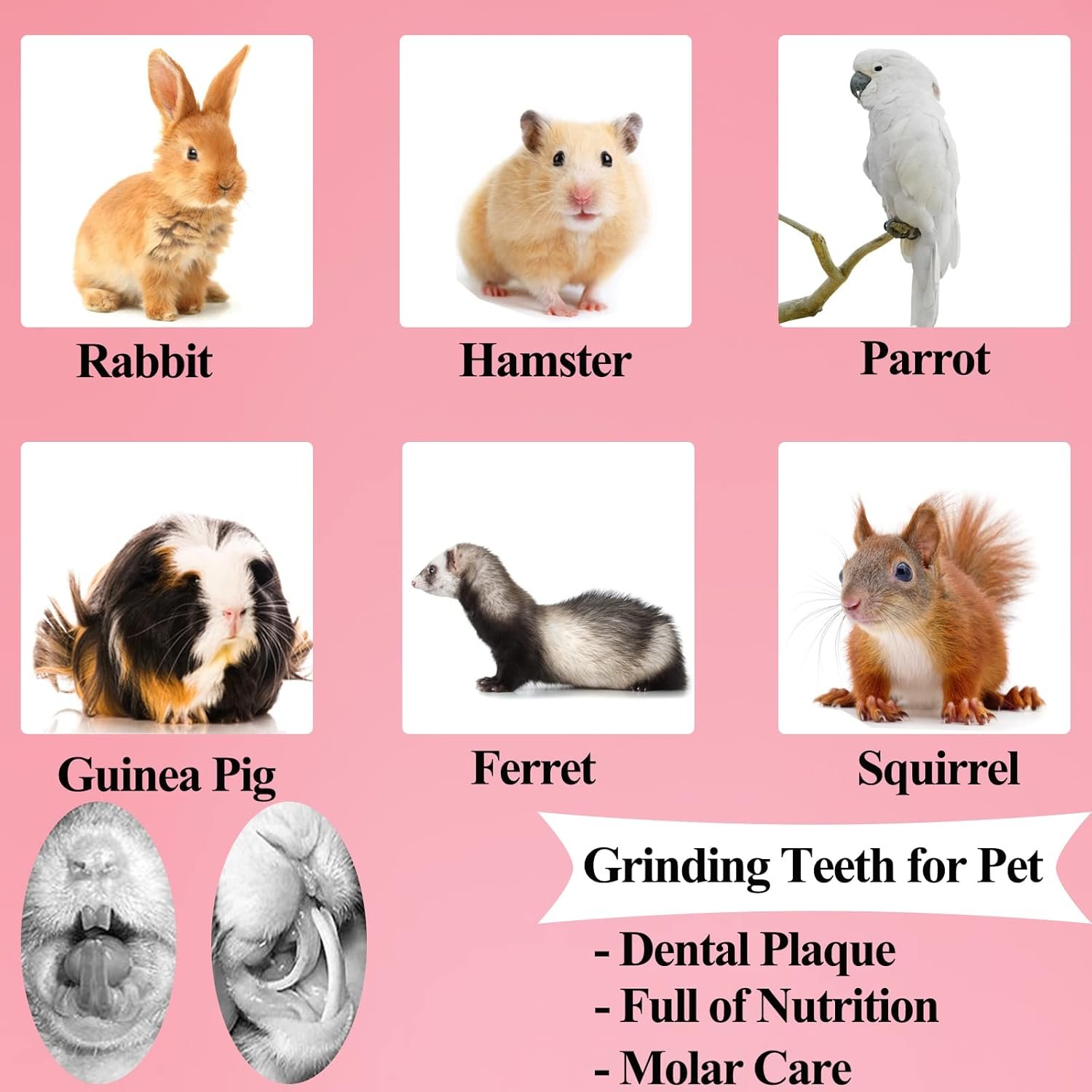 Grddaef Rabbit Chew Toy, Bunny Cage Hanging Toy Rattan Ring Treats Grinding Teeth for Rabbit Guinea Pig Chinchilla Hamster Ferret - Image 6