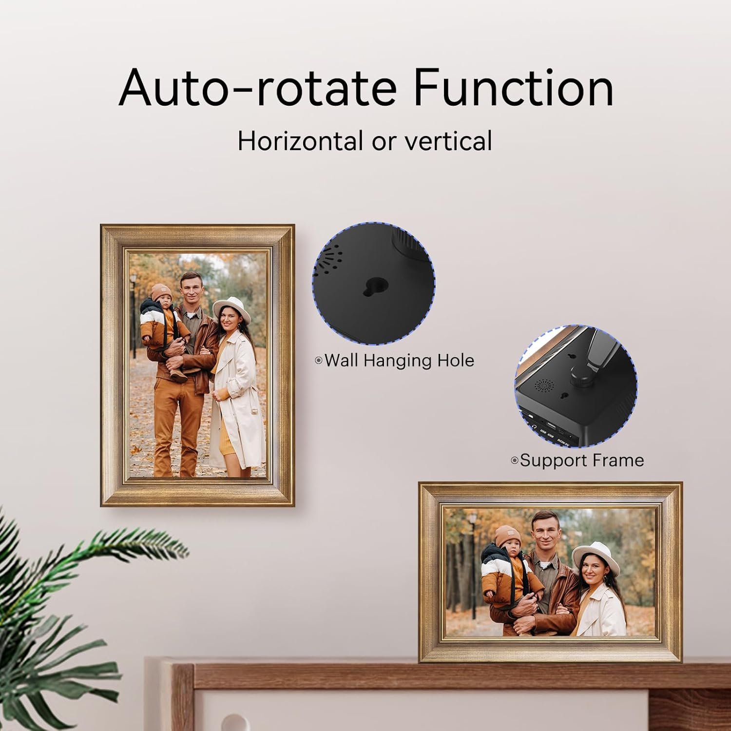 10.1-Inch Digital Picture Frame, Wood Finish Smart Digital Photo Frame WiFi, 1280x800 IPS HD Touchscreen, 16GB Storage – Effortlessly Share Photos and Videos from Anywhere - Image 6