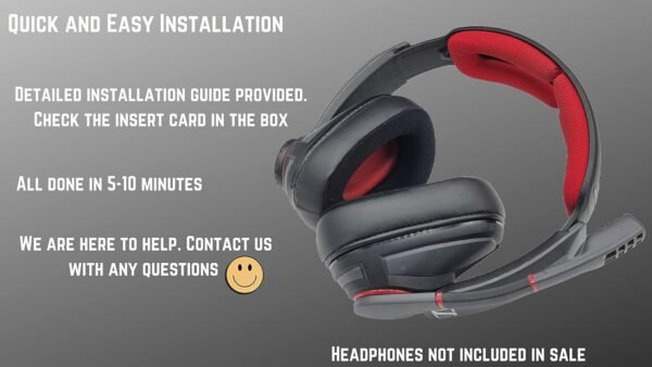 Premium Hybrid Ear Pads Compatible with Sennheiser GSP 370, Sennheiser GSP 350, GSP 303, GSP 302, GSP 301 and GSP 300 Headphones. Premium Protein Leather | Premium Velour | Soft High-Density Foam - Image 6