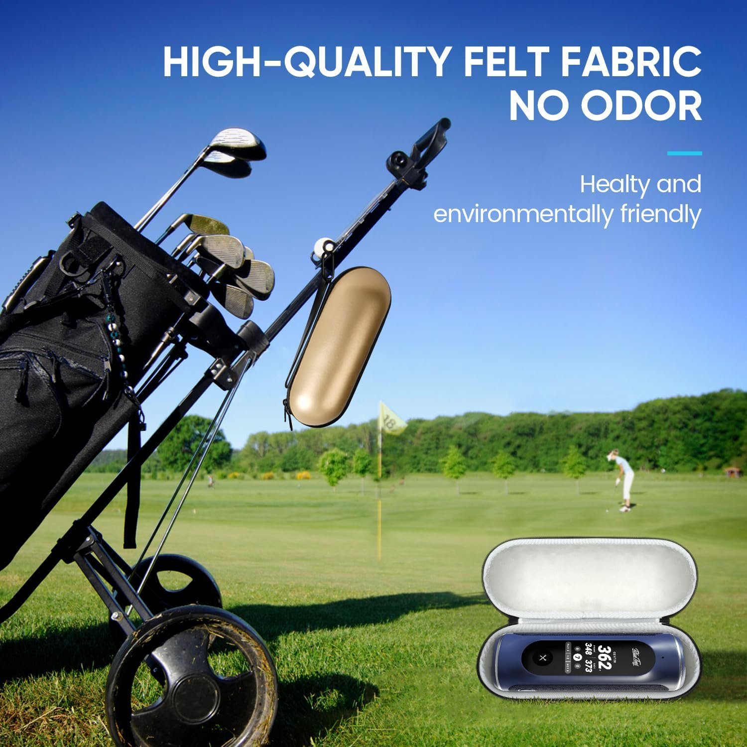 Hard Carrying Case Compatible with Beats Pill Speaker 2024 Version and Adapter Accessories, Lightweight and Portable Protection for Travel and Home Storage, Equipped with Carabiner Clip, Gold - Image 8