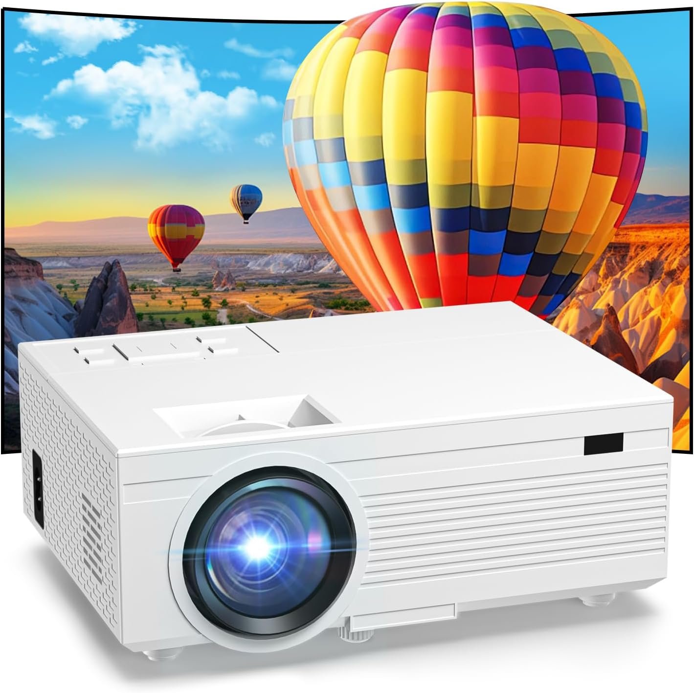 SGV Projector, New Portable Mini Projector, Full HD 1080P Home Cinema Video Projector for Home Bedroom, Compatible with HDMI/USB/AV/Smartphone/TV Stick/Laptop - Image 2