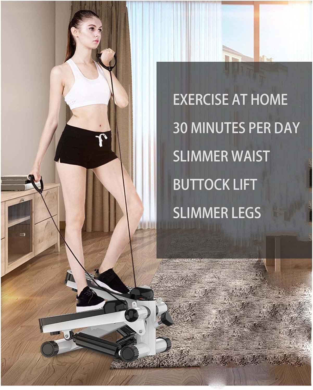 Steppers for Exercise at Home,Stair Stepper,Mini Steppers for Exercise at Home with Resistance Band,Stair Stepper for Home,Exercise Home Workout Equipment for Full Body Workout - Image 6