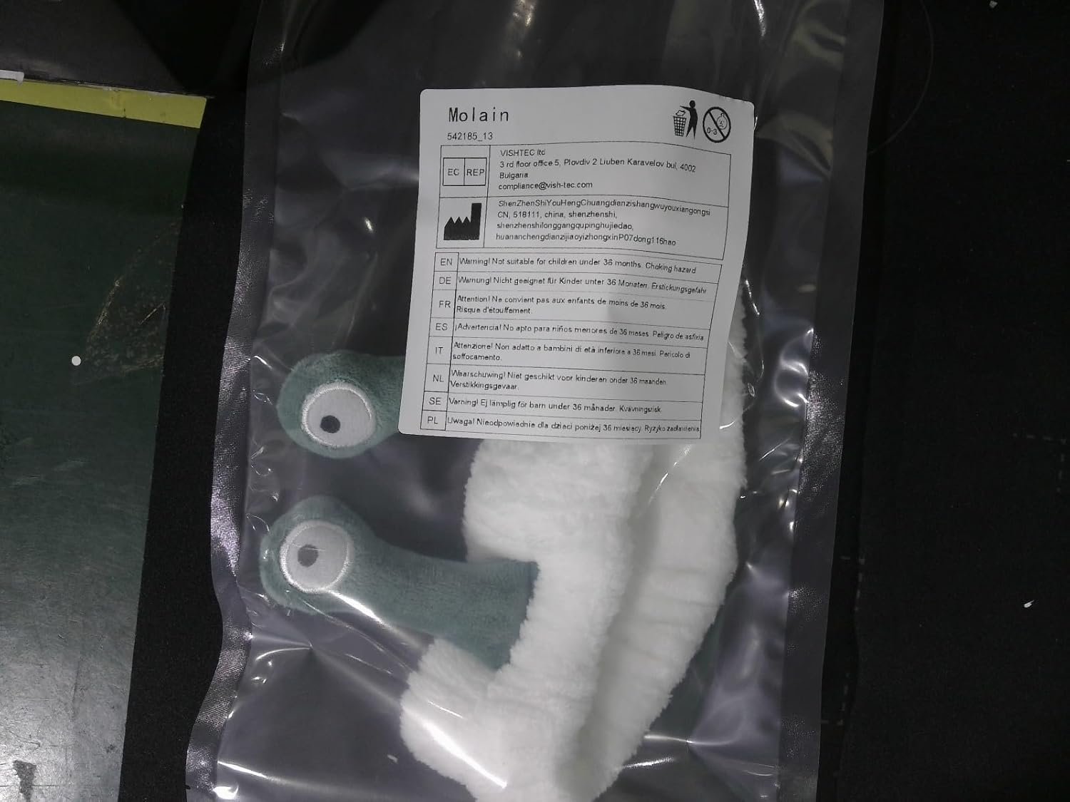 Face Wash Headband, Palm and Snail Spa Hair Bands Makeup Headbands Women Cartoon Cute Coral Fleece Elastic Headband Creative Hair Accessories for Washing Face Shower Sports (White) - Image 9