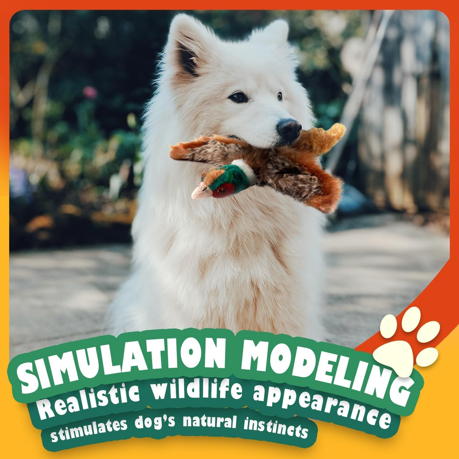 ALL FOR PAWS Classic Pheasant Pet Toys, Small - Image 5