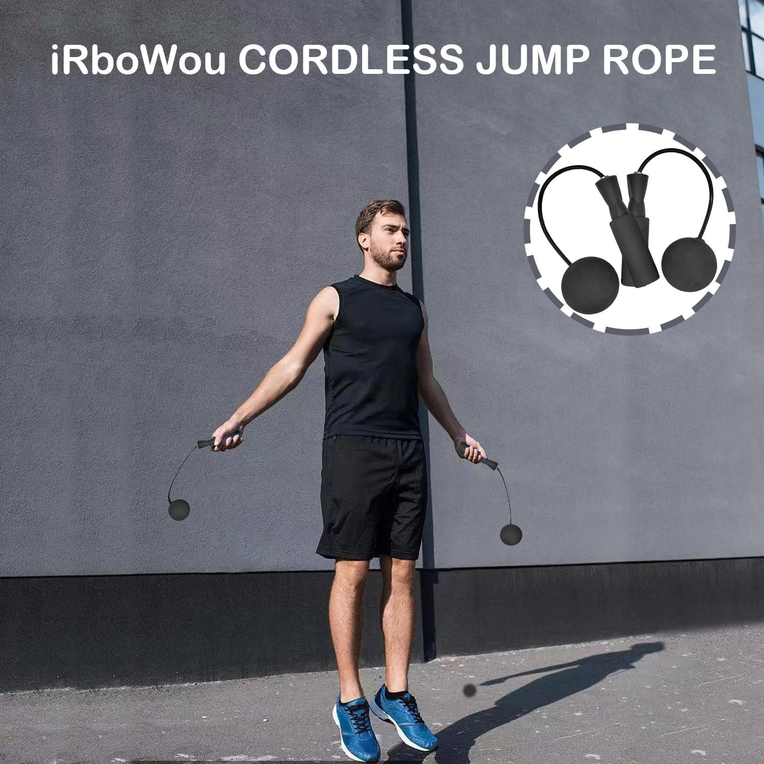 Jump Rope Ropeless Skipping Rope for Fitness Training Exercise, Adjustable Weighted Cordless Jump Rope for Men Women Kids - Image 6
