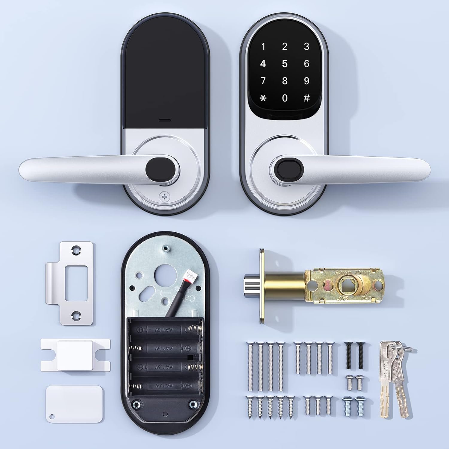 Dermum Smart Lock, Fingerprint Door Lock, Keyless Entry Door Lock, Keyless Door Lock, Smart Door Lock, Smart Lock with Handle, Keypad Door Lock, Door Lock with Keypad, Digital Door Lock (Smart Lock) - Image 9