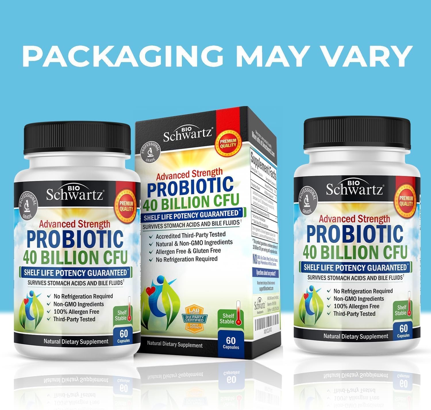 40 Billion CFU Daily Probiotic Supplement (1 Month Supply) Plus Turmeric Curcumin with Black Pepper Extract 1500mg Complex (1 Month Supply) - Image 6