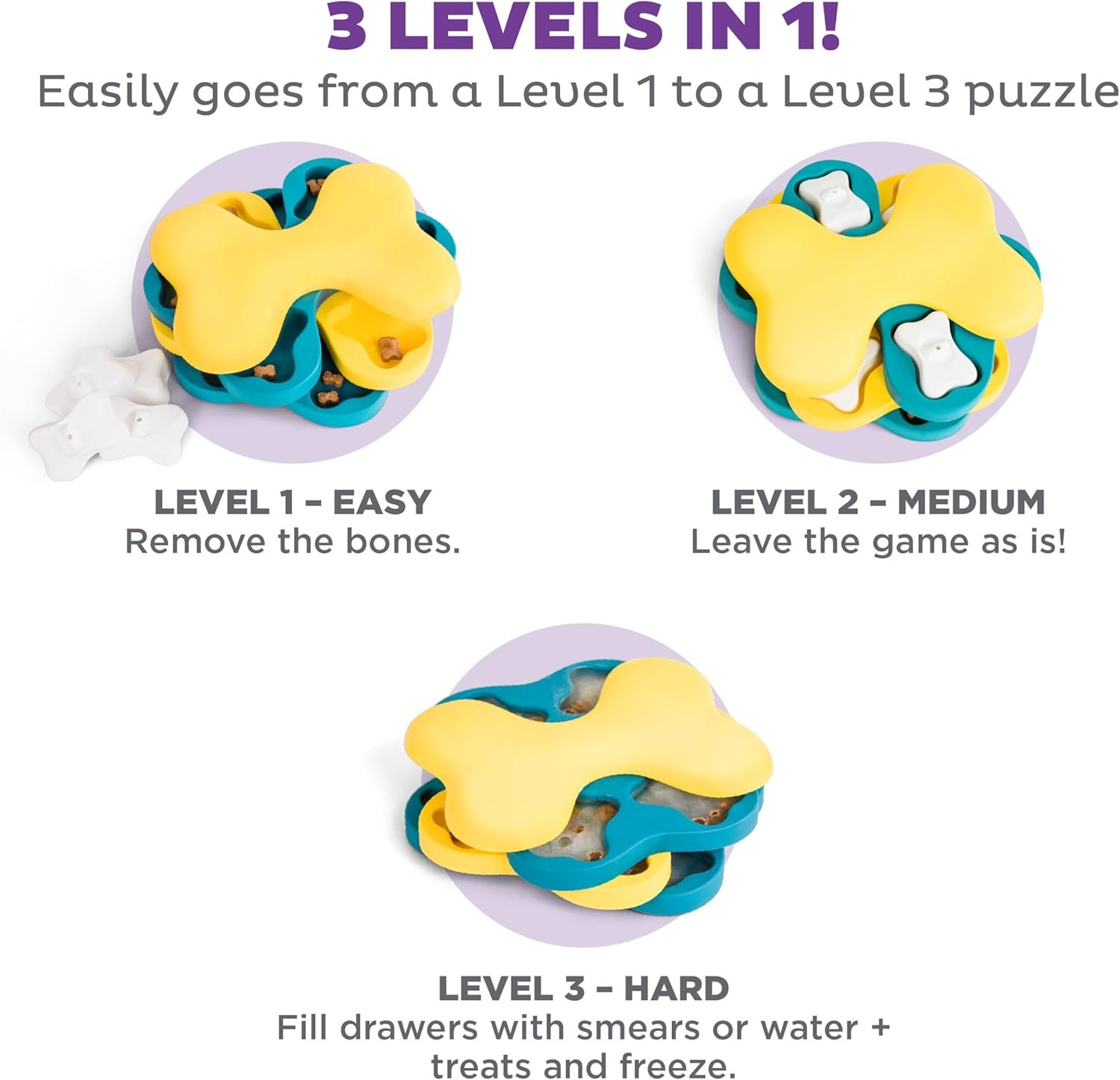 Outward Hound Nina Ottosson Dog Tornado Dog Puzzle Interactive Treat Puzzle Dog Enrichment Dog Toy, Level 2 Intermediate, Blue - Image 5