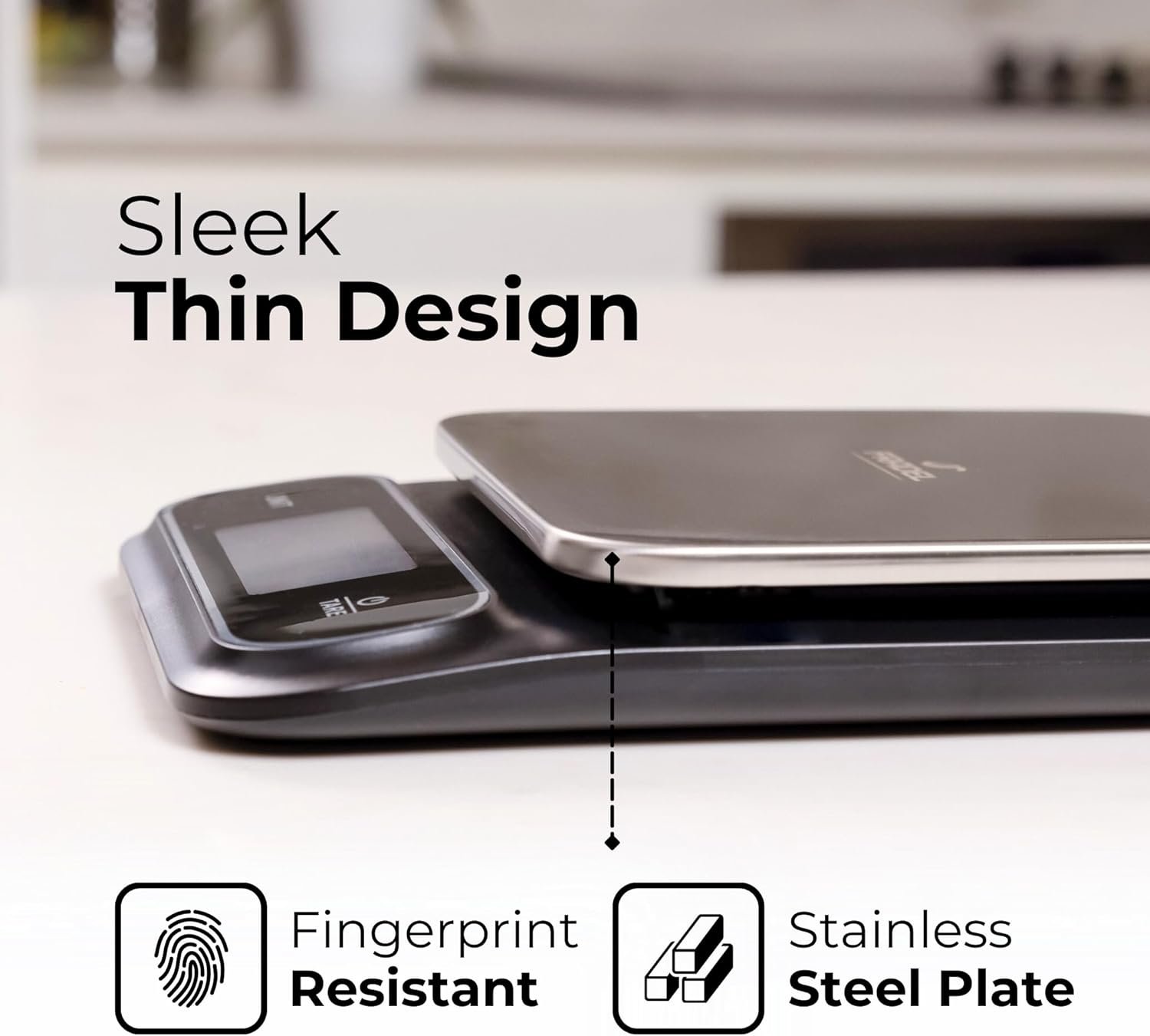 Fradel 0.1g Digital Kitchen Food Scale - Precision Food Scale for Cooking, Baking, Weight Loss - in Grams & Ounces - A Kitchen Must Have - Stainless Steel Plate, Waterproof, 11lb Capacity - Square - Image 5
